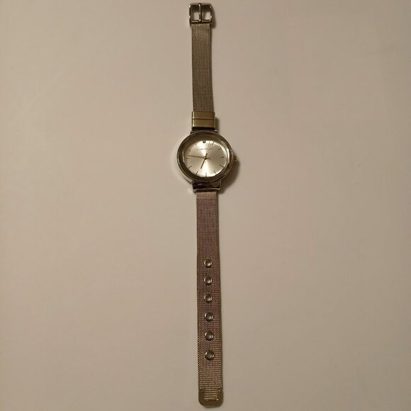 Laura Ashley Women's Silver Tone Stainless Steel Mesh Watch Japan Movt LA31044SS - Picture 1 of 11